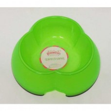 Pawise Plastic Flower Cat Bowl Green